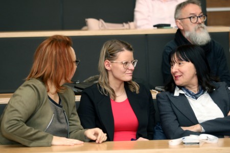 Spotkanie w Audytorium Aleksandra Jabłońskiego dnośnie organizacji praktyk zawodowych na UMK odnośnie oraganizacji praktyk zawodowych na UMK. Kliknij, aby powiększyć zdjęcie.