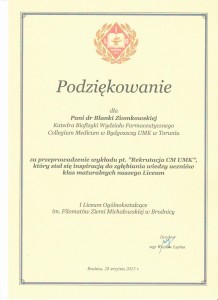 Podziękowania_warsztaty. Kliknij, aby powiększyć zdjęcie.