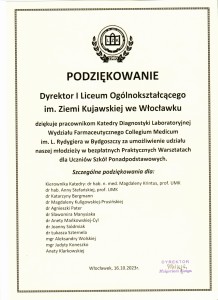 Podziękowania_warsztaty. Kliknij, aby powiększyć zdjęcie.