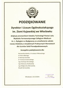 Podziękowania_warsztaty. Kliknij, aby powiększyć zdjęcie.