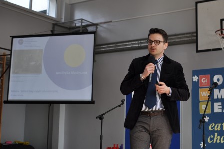 Śniadanie Naukowe w IX LO w Bydgoszczy. Kliknij, aby powiększyć zdjęcie.