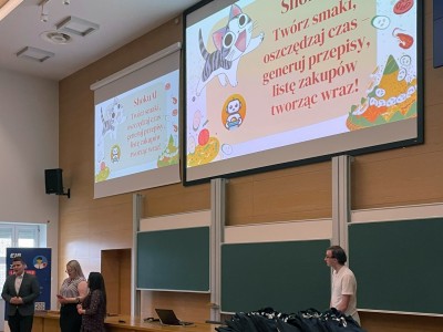 Kadr z Konkursu Projektów Zespołowych - Audytorium Aleksandra Jabłońskiego. Kliknij, aby powiększyć zdjęcie.