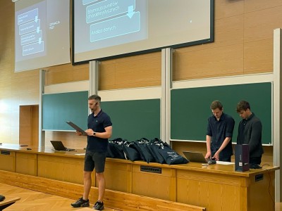 Kadr z Konkursu Projektów Zespołowych - Audytorium Aleksandra Jabłońskiego. Kliknij, aby powiększyć zdjęcie.