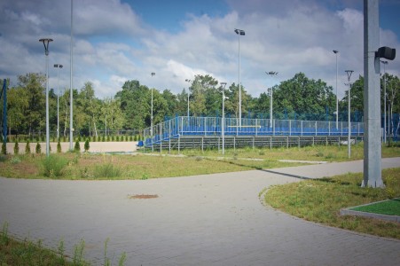 Boisko plażowe, widok od strony wschodniej. [fot. Jan Rosicki]