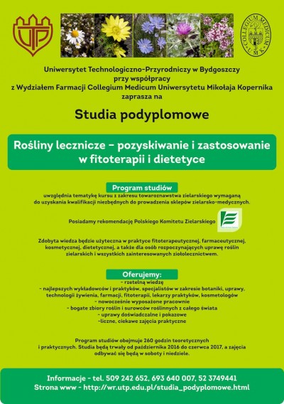 Studia podyplomowe  - ulotka 