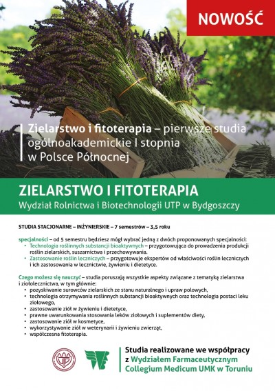 ulotka informacyjna - studia I st. Zielarstwo i fitoterapia, str. 1 