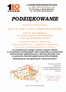 Podziękowania dla pracowników za udział i realizację V edycji warsztatów . Kliknij, aby powiększyć zdjęcie.