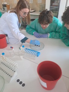 Praktyczne Warsztaty dla Uczniów Szkoły Podstawowej nr 30 im. Szarych Szeregów  z Oddziałami Dwujęzycznymi w Bydgoszczy organizowane przez Katedrę Patobiochemii i Chemii Klinicznej. Kliknij, aby powiększyć zdjęcie.
