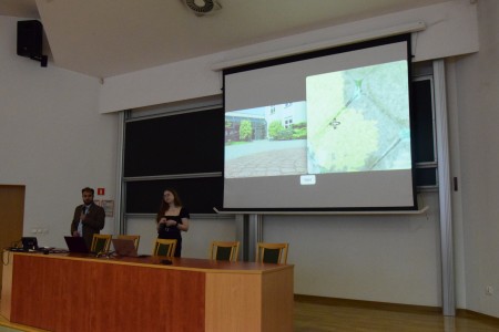 Kadry z auli Wydziału Matematyki i Informatyki z III edycji Międzywydziałowego Konkursu Projektów Zespołowych. Kliknij, aby powiększyć zdjęcie.