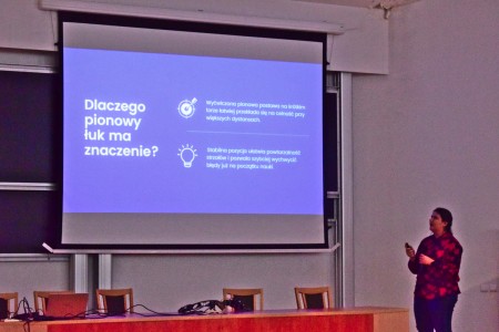 Kadry z auli Wydziału Matematyki i Informatyki z III edycji Międzywydziałowego Konkursu Projektów Zespołowych. Kliknij, aby powiększyć zdjęcie.