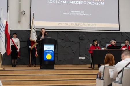 Immatrykulacja Wydziału Farmaceutycznego, Collegium Medicum UMK w Bydgoszczy - 3 października 2025 r.. Kliknij, aby powiększyć zdjęcie.