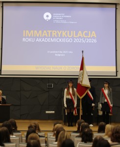 Immatrykulacja studentów Wydziału Nauk o Zdrowiu . Kliknij, aby powiększyć zdjęcie.