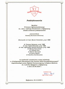 Podziękowania za organizację VII edycji w. Kliknij, aby powiększyć zdjęcie.