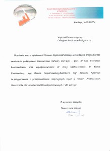 Podziękowania za organizację VII edycji w. Kliknij, aby powiększyć zdjęcie.