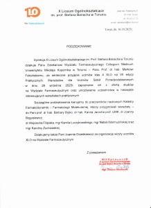Podziękowania za organizację VII edycji w. Kliknij, aby powiększyć zdjęcie.