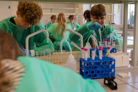 Warsztaty dla uczniów szkół ponadpodstawowych organizowanym przez Wydział Farmaceutyczny UMK CM 16-18 lutego 2026 . Kliknij, aby powiększyć zdjęcie.