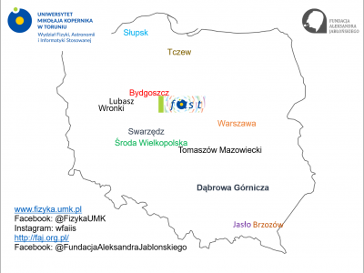  Podsumowanie lokalizacji szkół z finalistami. Kliknij, aby powiększyć zdjęcie.