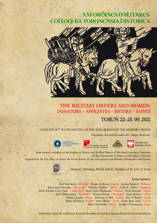 Plakat XXI Ordines Militares. Colloquia Torunensia Historica