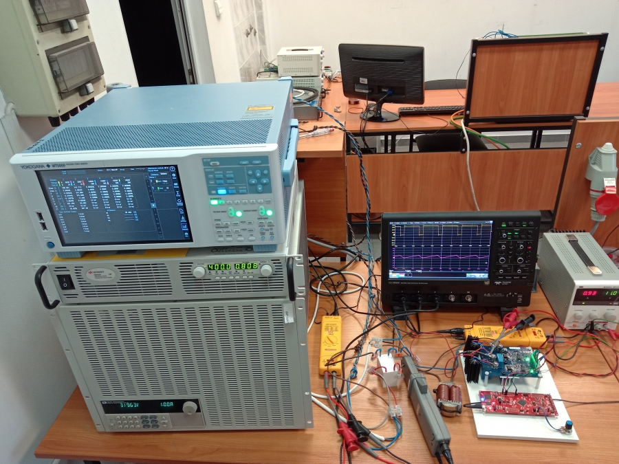 Test stand for power electronic converters in the Laboratory of Electrical Converters and Drives of the Institute of Technical Sciences at the Nicolaus Copernicus University.