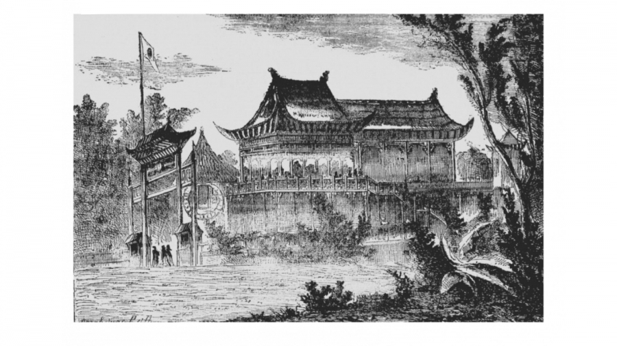 Szkic chińskiej budowli 