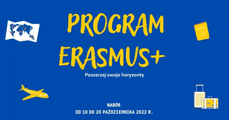 obrazek wiadomości: Erasmus+ | Rekrutacja na semestr letni 2022/23