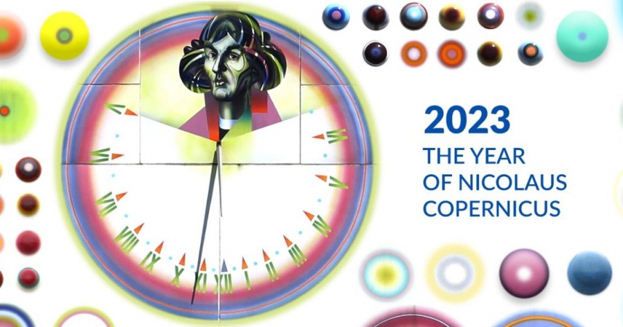 the image of Nicolaus Copernicus and the inscription: 2023 The Year of Nicolaus Copernicus