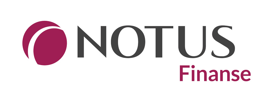 na grafice logo firmy - napis NOTUS Finanse