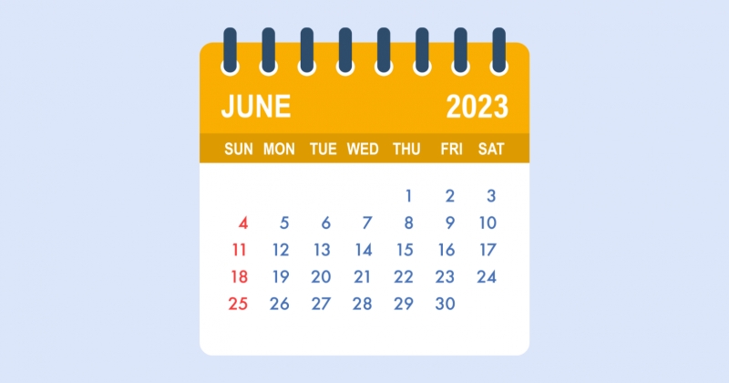 Kartka z kalendarza - czerwiec 2023