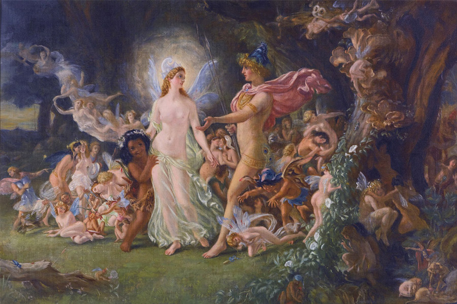 obraz Joseph Noel Paton - Oberon i Tytania (1849)