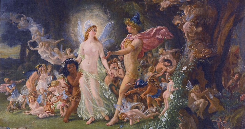 obraz Joseph Noel Paton - Oberon i Tytania (1849)