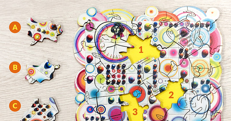 na zdjęciu puzzle z mozaiką Knappa