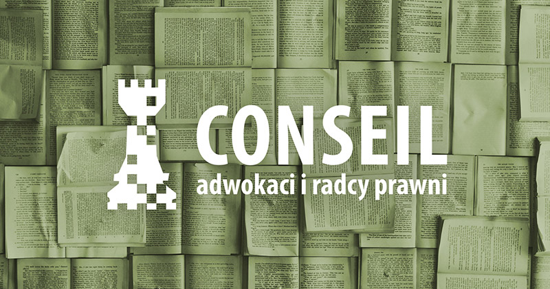 na grafice logo kancelarii CONSEIL
