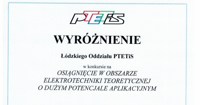 dyplom wyróżnienia referatu