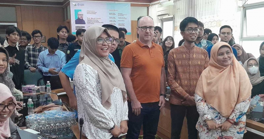 Podczas wykładu, Andalas University, Padang