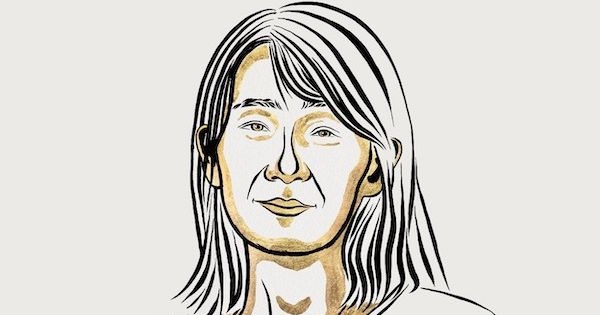 Rysunkowy portret noblistki Han Kang