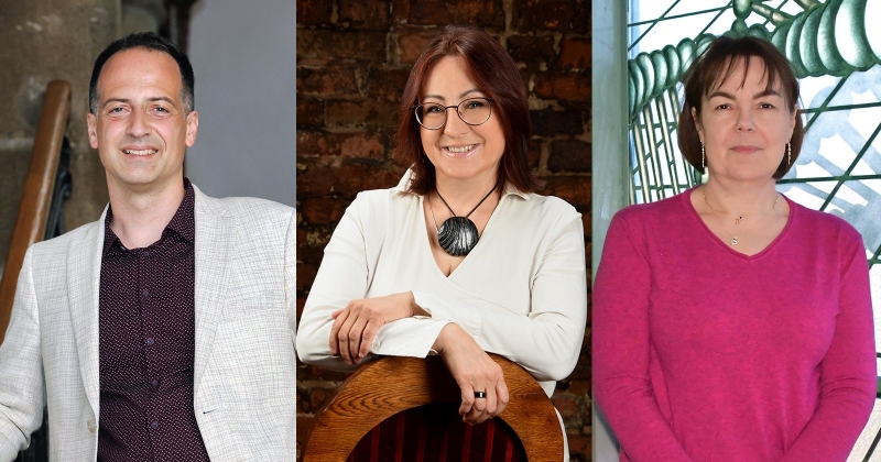 Kolaż trzech zdjęć - do lewej: prof. dr hab. Michał Głuszkowski, prof. dr hab. Joanna Kulwicka-Kamińska oraz prof. dr hab. Maria Swiontek Brzezinska