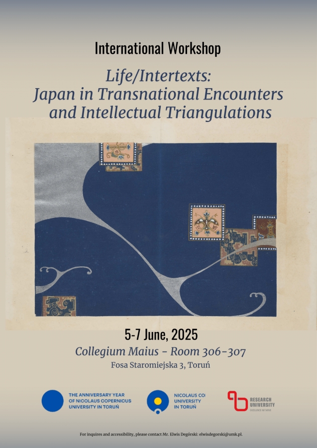 Poster of the international workshop Life/Intertexts: Japan in Transnational Encounters and Intellectual Triangulations
