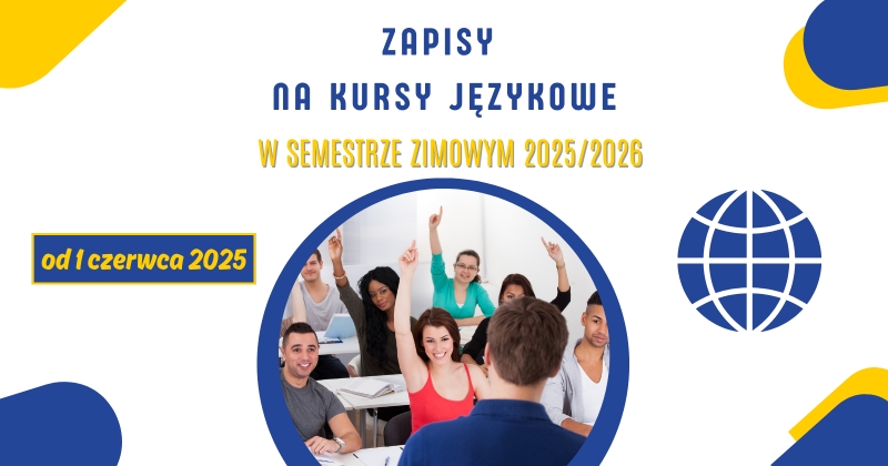 Grafika promująca kursy językowe