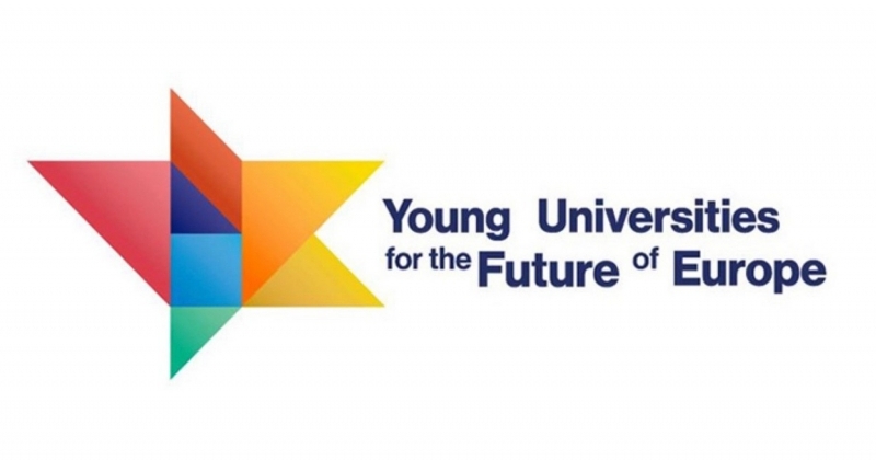 Logo YUFE stylizowana, wielokolorowa gwiazda
