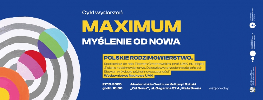 Plakat promujący spotkanie poświęcone książce 