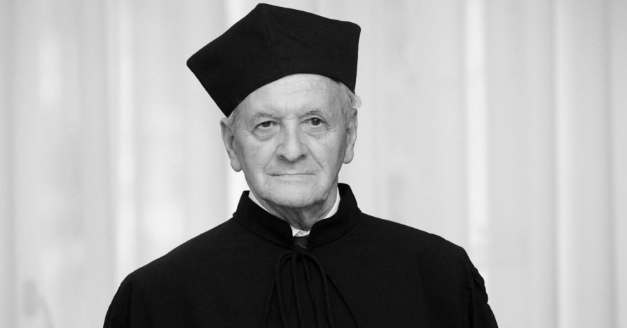 Prof. dr hab. Andrzej Bogusławski - czarno-białe zdjęcie portretowe