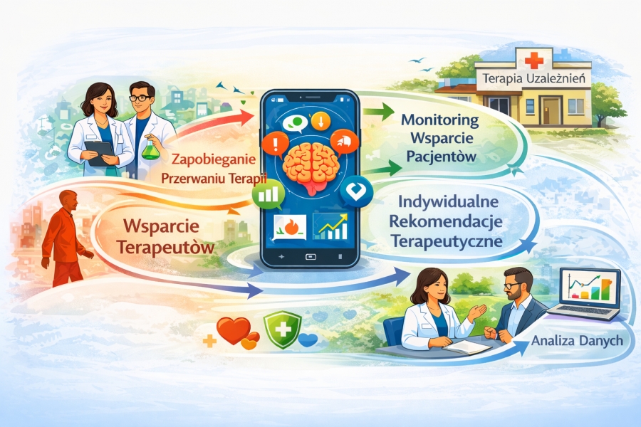 grafika telefon komórkowy, pacjent, specjalista 