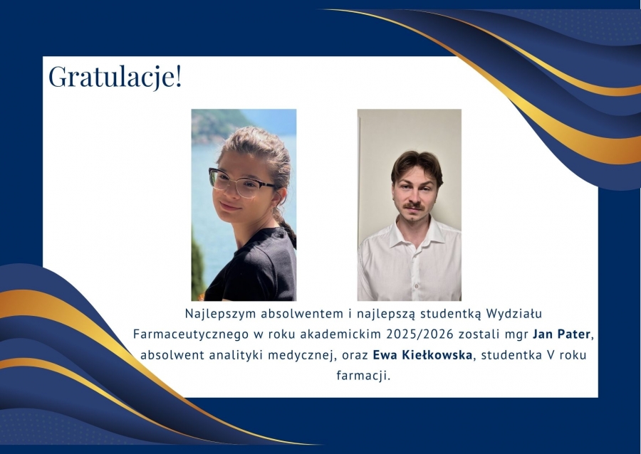 Najlepszy absolwent i najlepsza studentka 2025/26