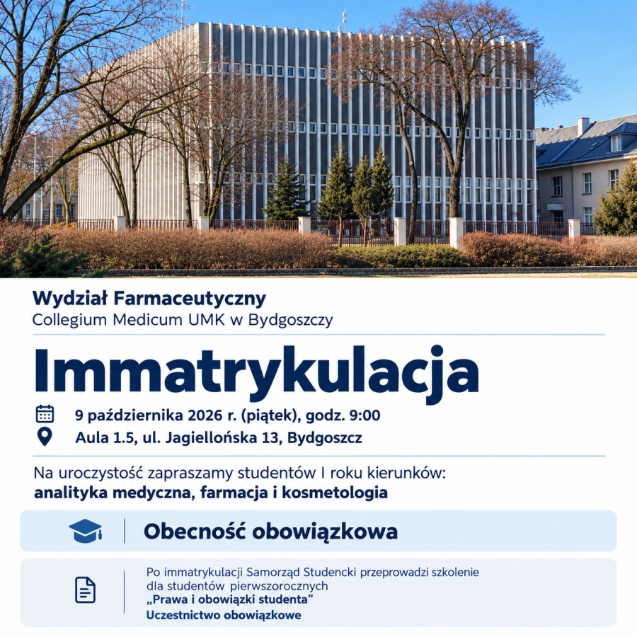 zdjecie imatrykulacja dla wydziału farmaceutycznego