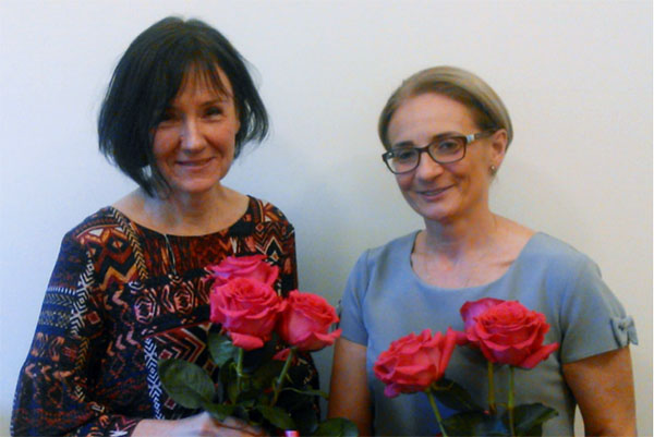 (od lewej) dr hab. M. Strzelecka i prof. A. Rygielska 
