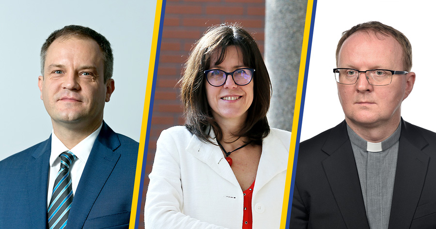 Na zdj. (od lewej) prof. Rafał Czajkowski, prof. Aldona Glińska-Neweś i ks. prof. Janusz Szulist 